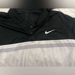 Nike Black and Gray Polo Shirt